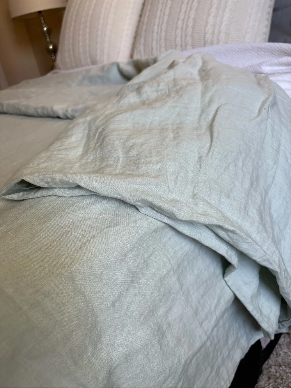 Light Sage 100% Linen Duvet Cover & Shams Set - Tuft & Needle